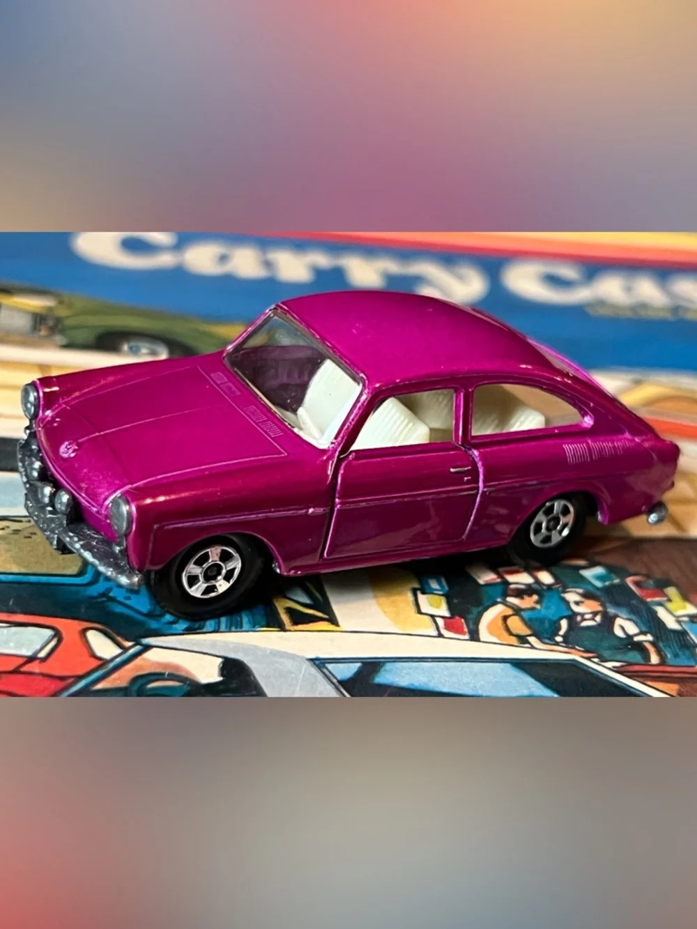 Vintage Matchbox Superfast No. 67 Volkswagen 1600 TL Purple Pink Lesney England